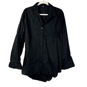 Women’s Black Long Sleeve Button Up Blouse XXL